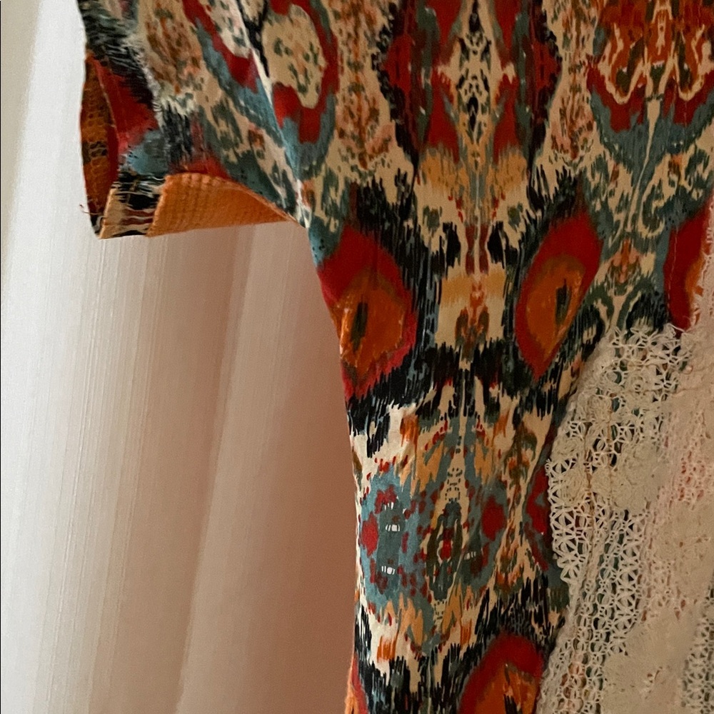 POL Orange and Multicolor Patchwork Blouse - image 6